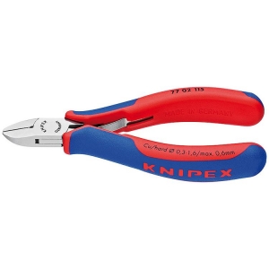Knipex 77 02 130 Electronics Diagonal Cutter Rounded Jaws Bevel 130mm Grip Handl